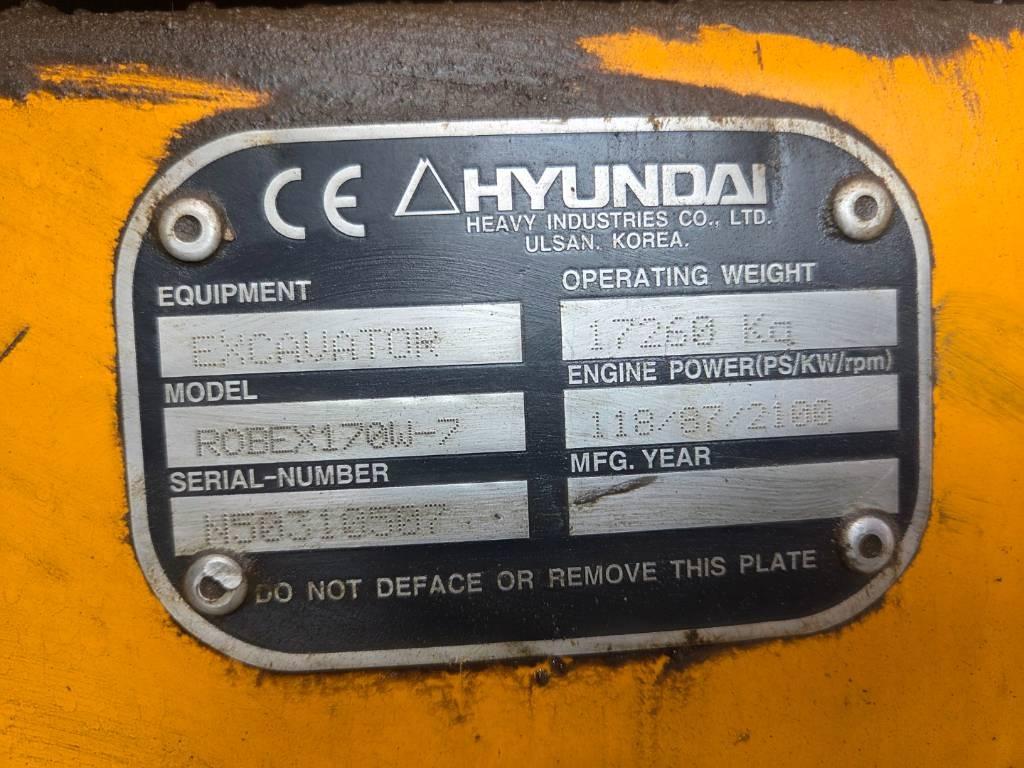 Hyundai Robex 170 W-7 Excavadoras de ruedas